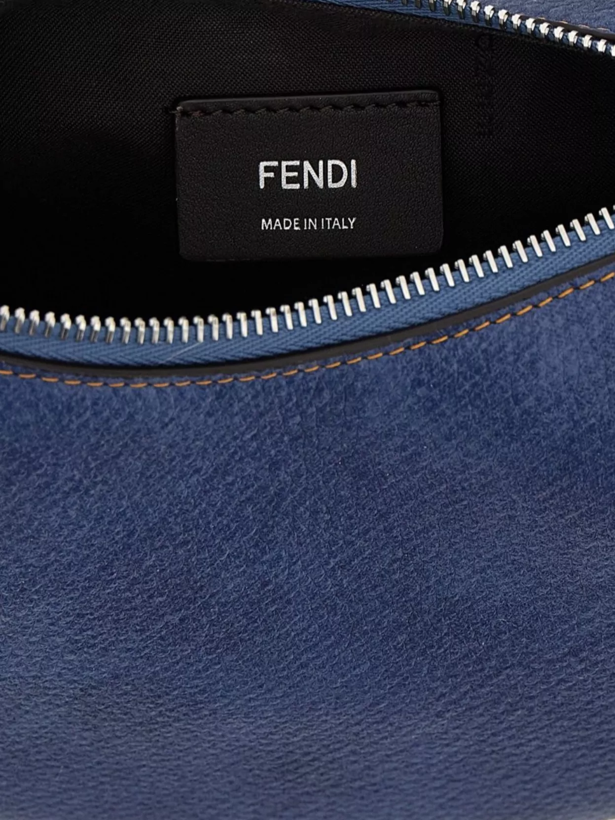 Fendi Mini Handbag With Curved Shape And Metal Hardware