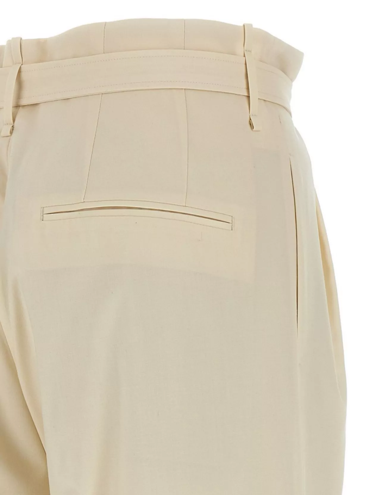 Auralee High Waist Wide Leg Pleated Trousers In Gold