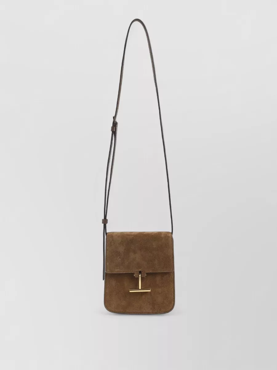 Tom Ford Calf Leather Mini Shoulder Bag Suede