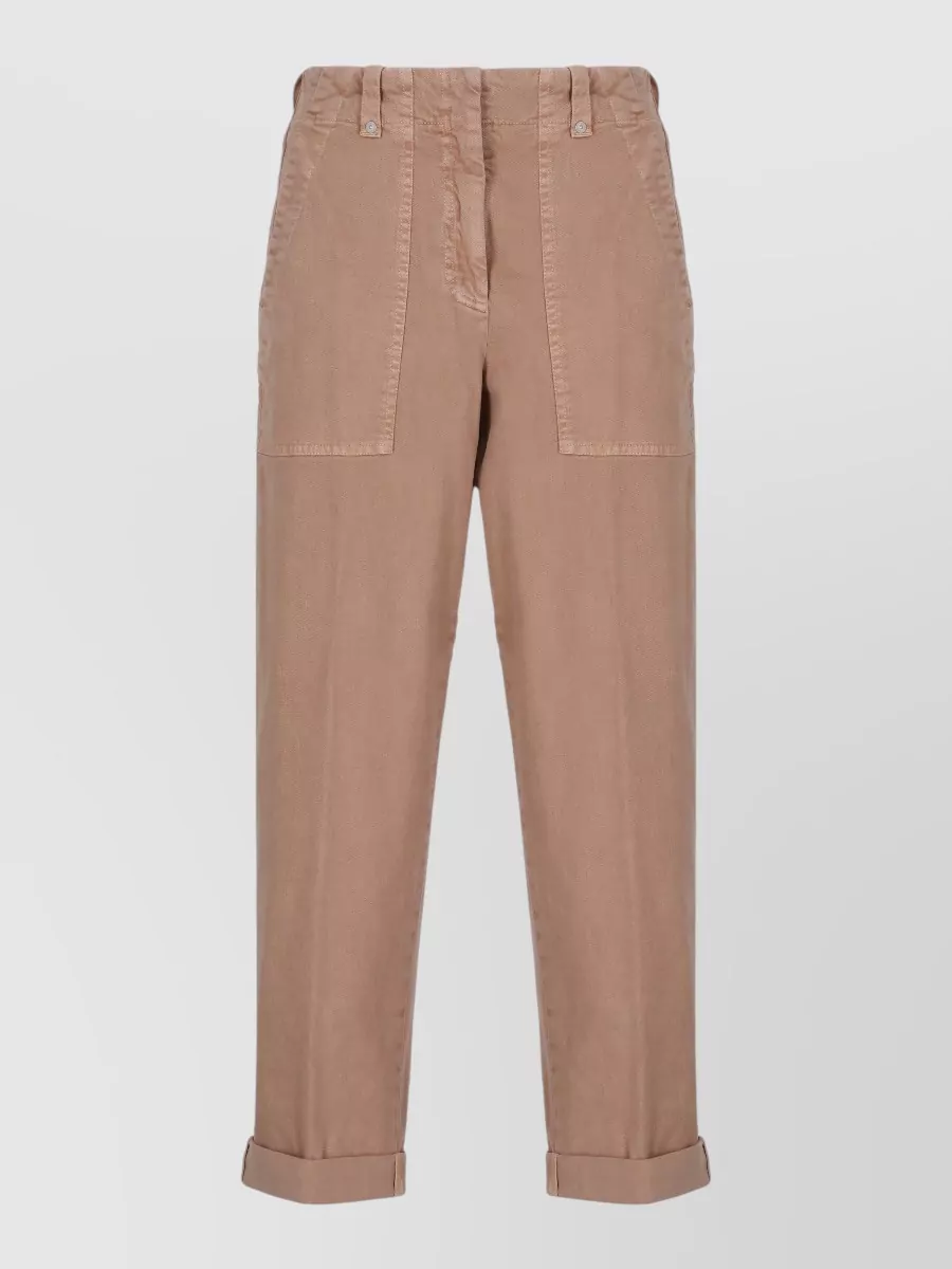 Peserico high-rise straight-leg trousers