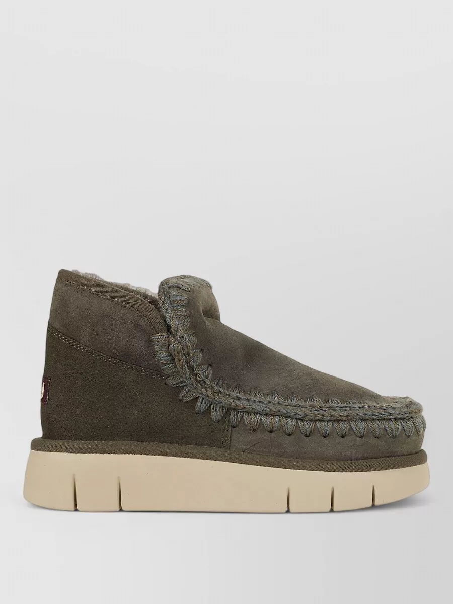 Mou Sheepskin Platform Slippers