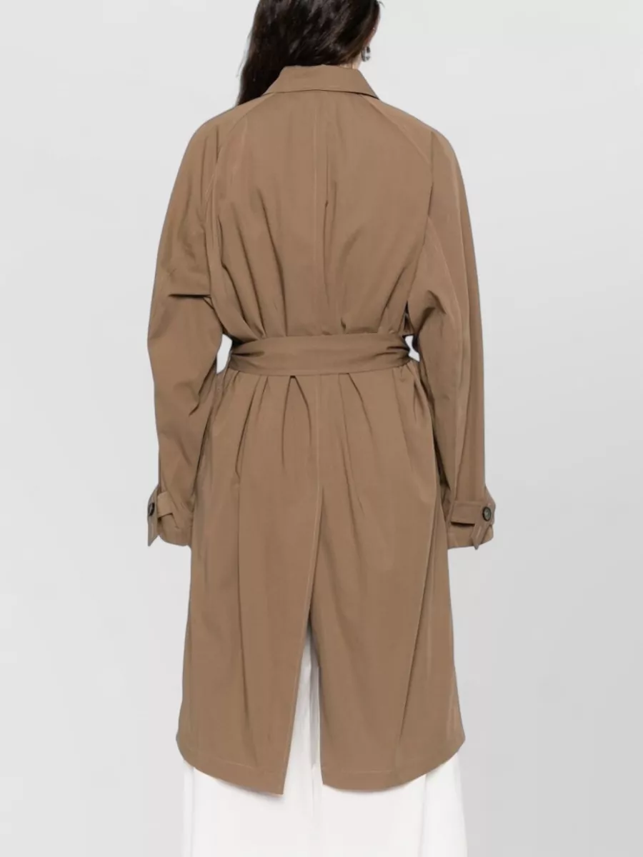 Totême Cotton Trench Coat Long Sleeves Belt