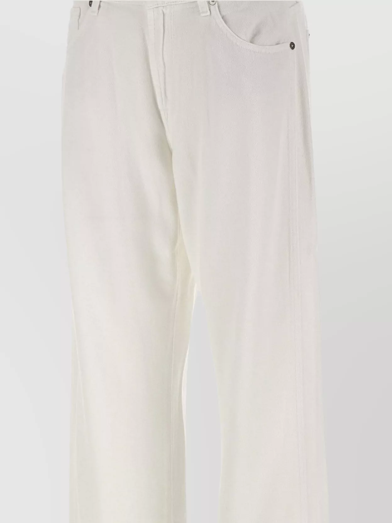 7 For All Mankind Tess Flare Leg High Waist Trousers In White
