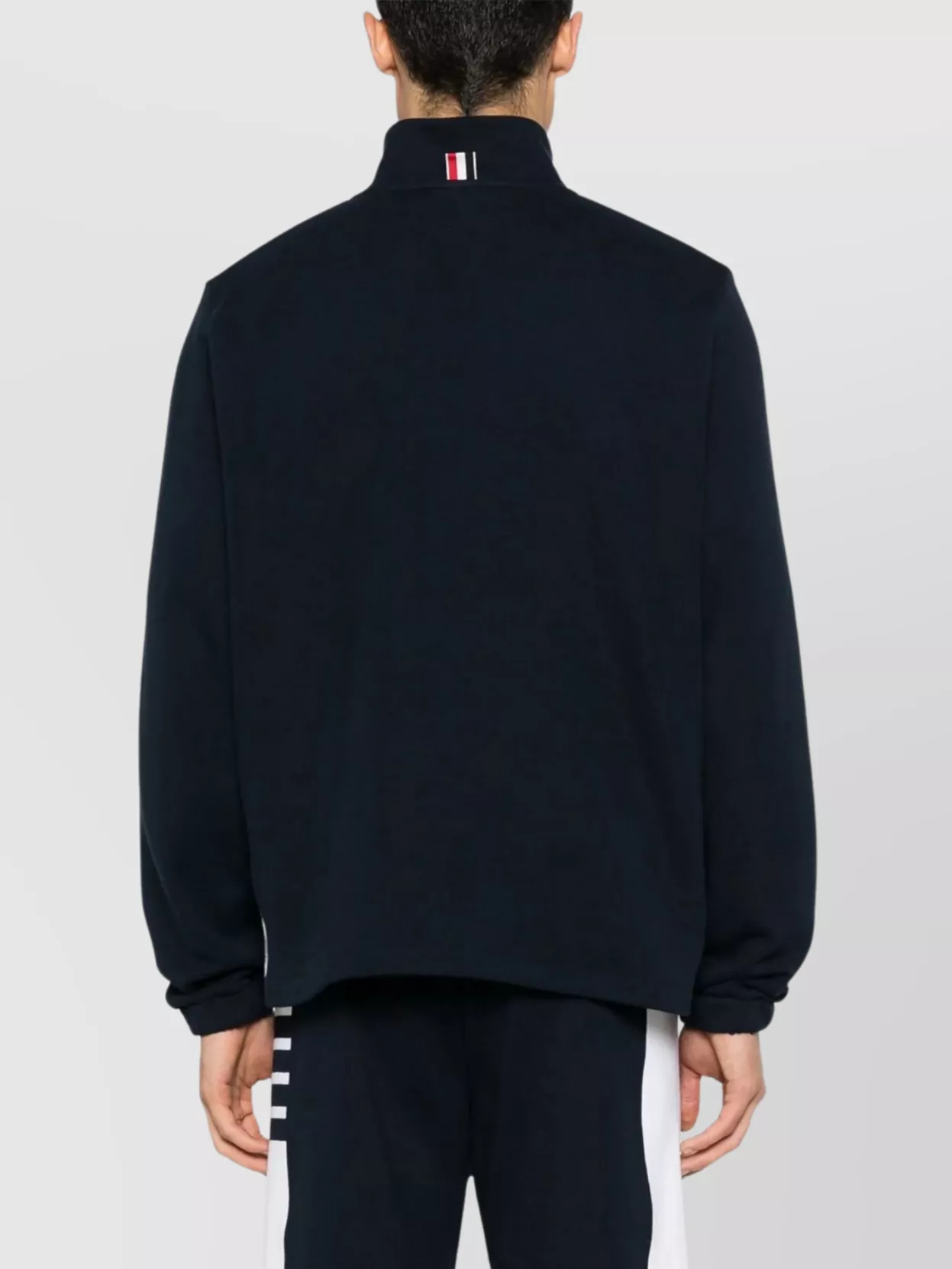 Shop Thom Browne Funnel Neck Cotton Sweatshirt