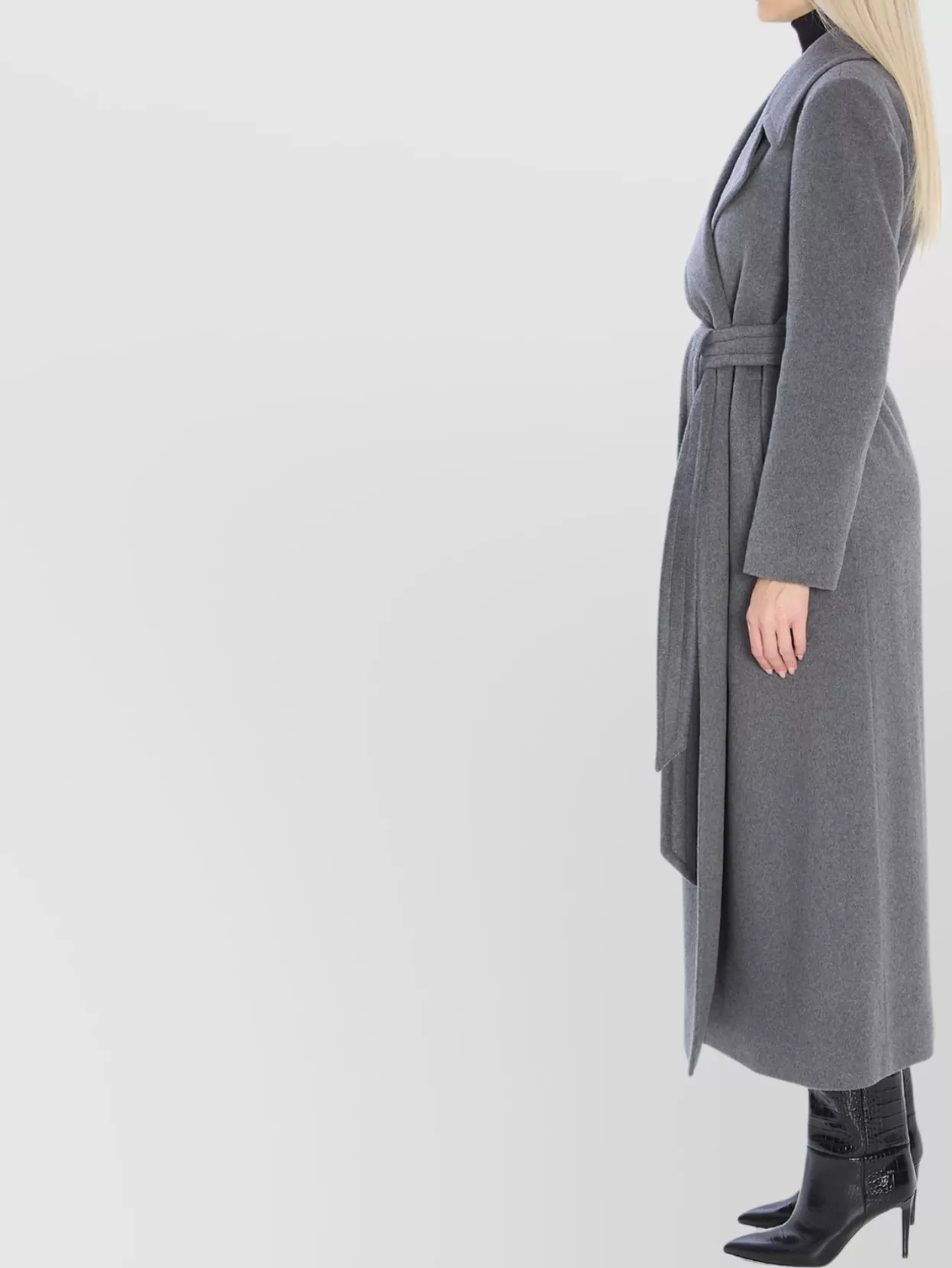 Tagliatore Long Cashmere Coat Removable Belt