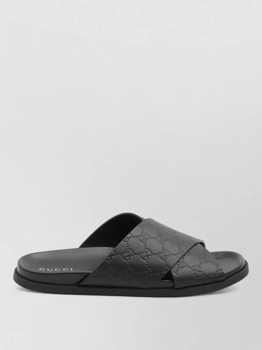 Gucci leather slide sandals