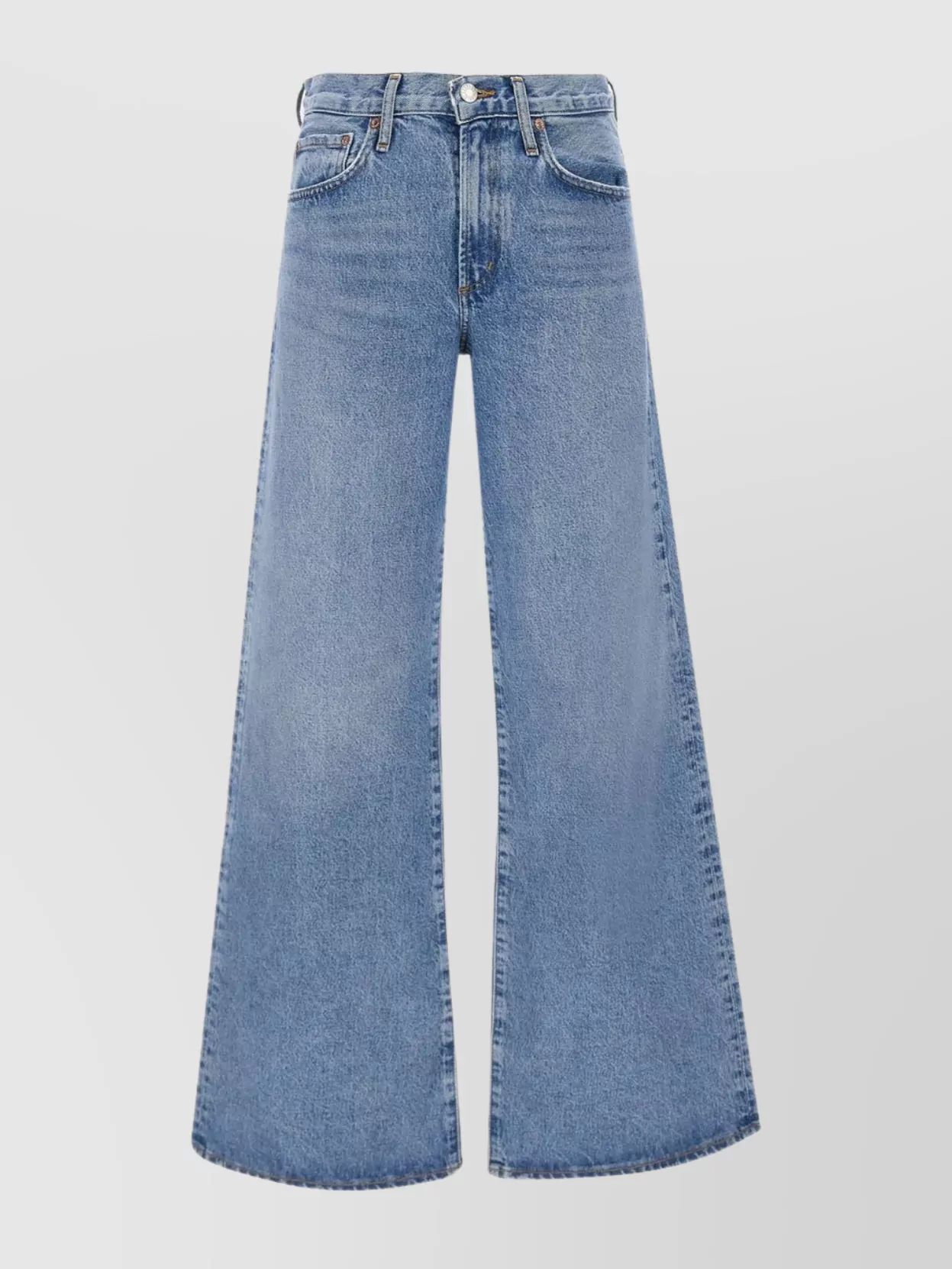 Shop Agolde "clara Jean" Organic Cotton Jeans