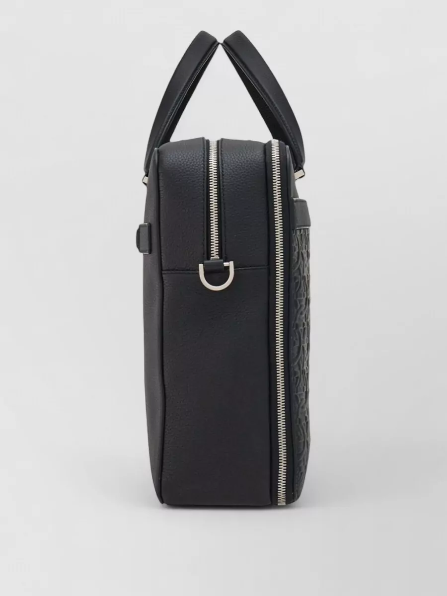 Ferragamo Gancini Leather Shoulder Bag Top Handles