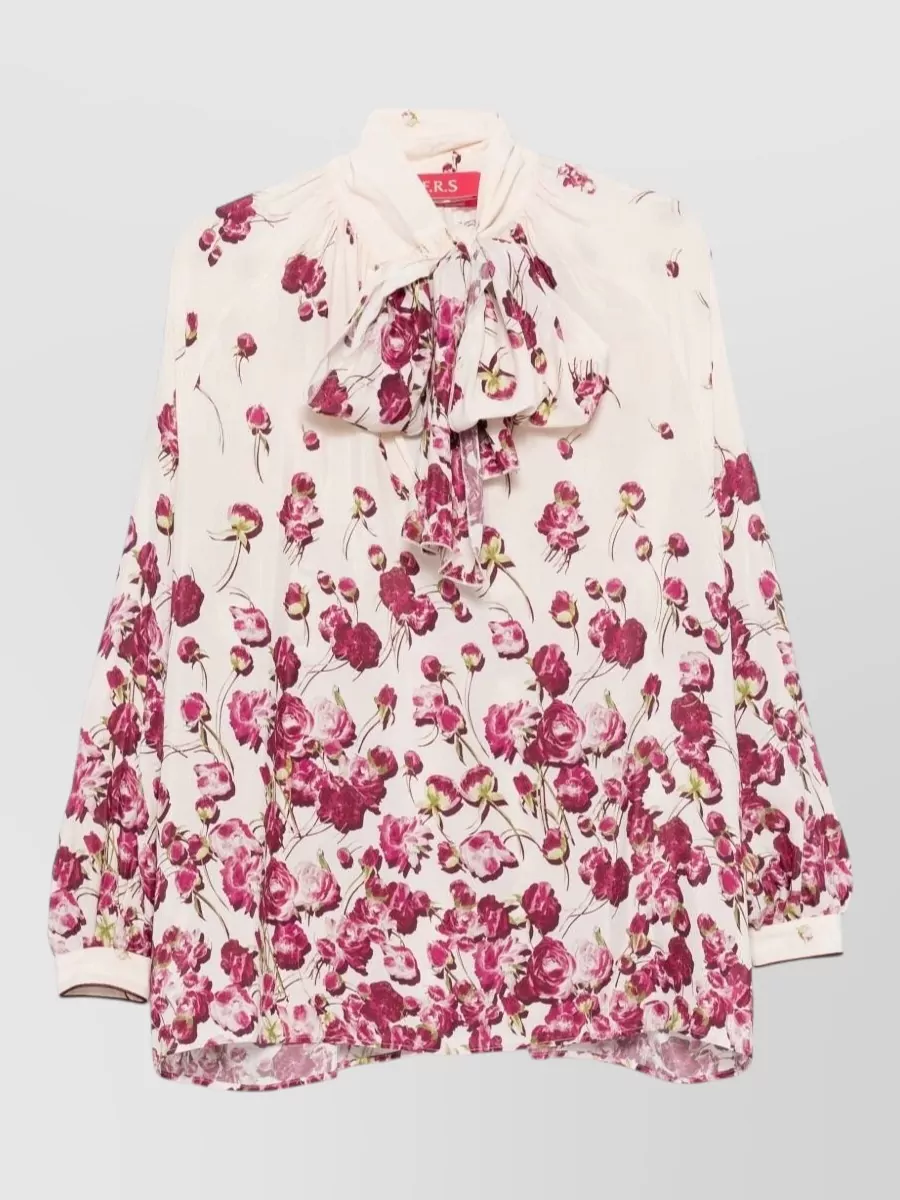 F.r.s For Restless Sleepers silk blend floral print lavallière blouse