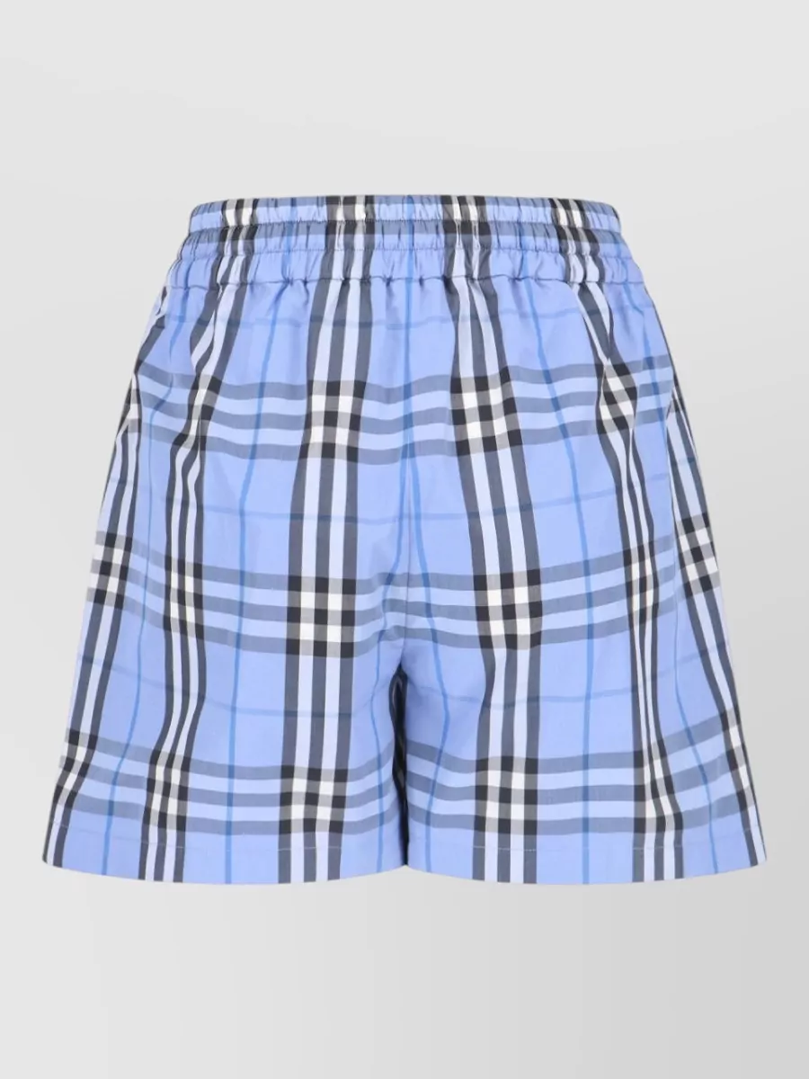 Burberry Cotton Checked Straight-Leg Knee-Length Shorts