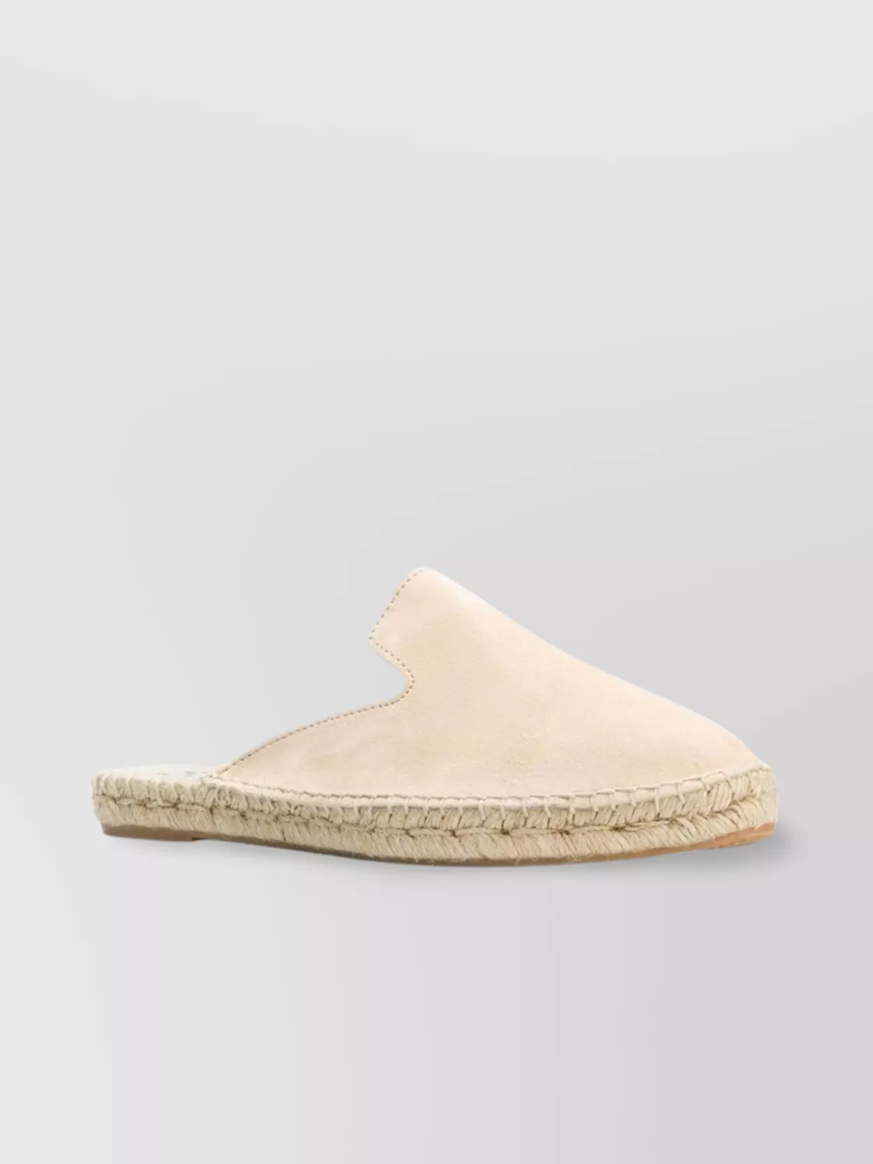 Manebi Suede Round Toe Flat Espadrille Sandals In Neutrals