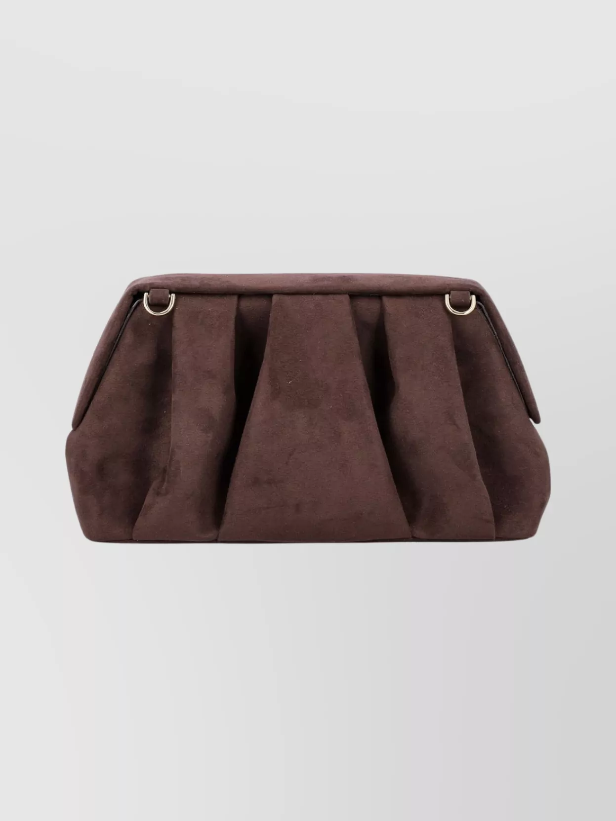 Themoirè Eco Suede Pleated Clutch Bag