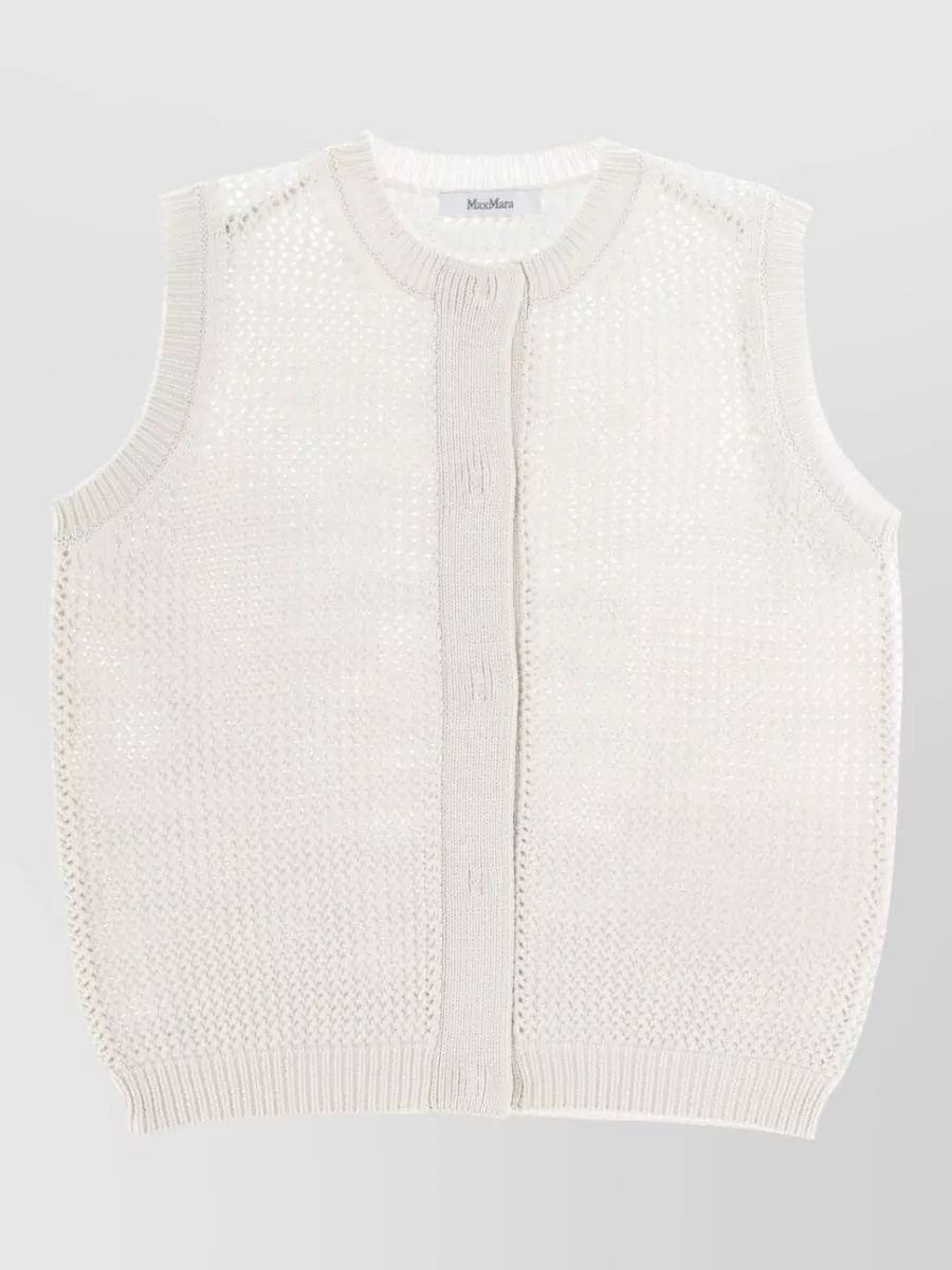 Max Mara silk sleeveless knitted top