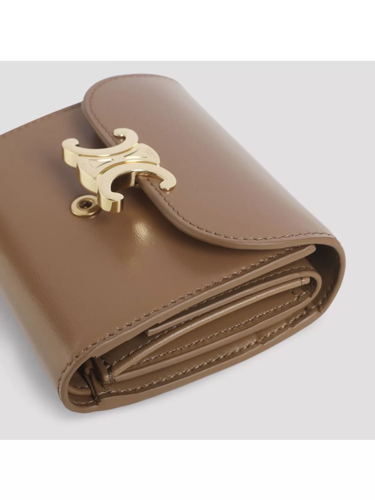 Celine Small Wallet With Flap And Hardware In Brown