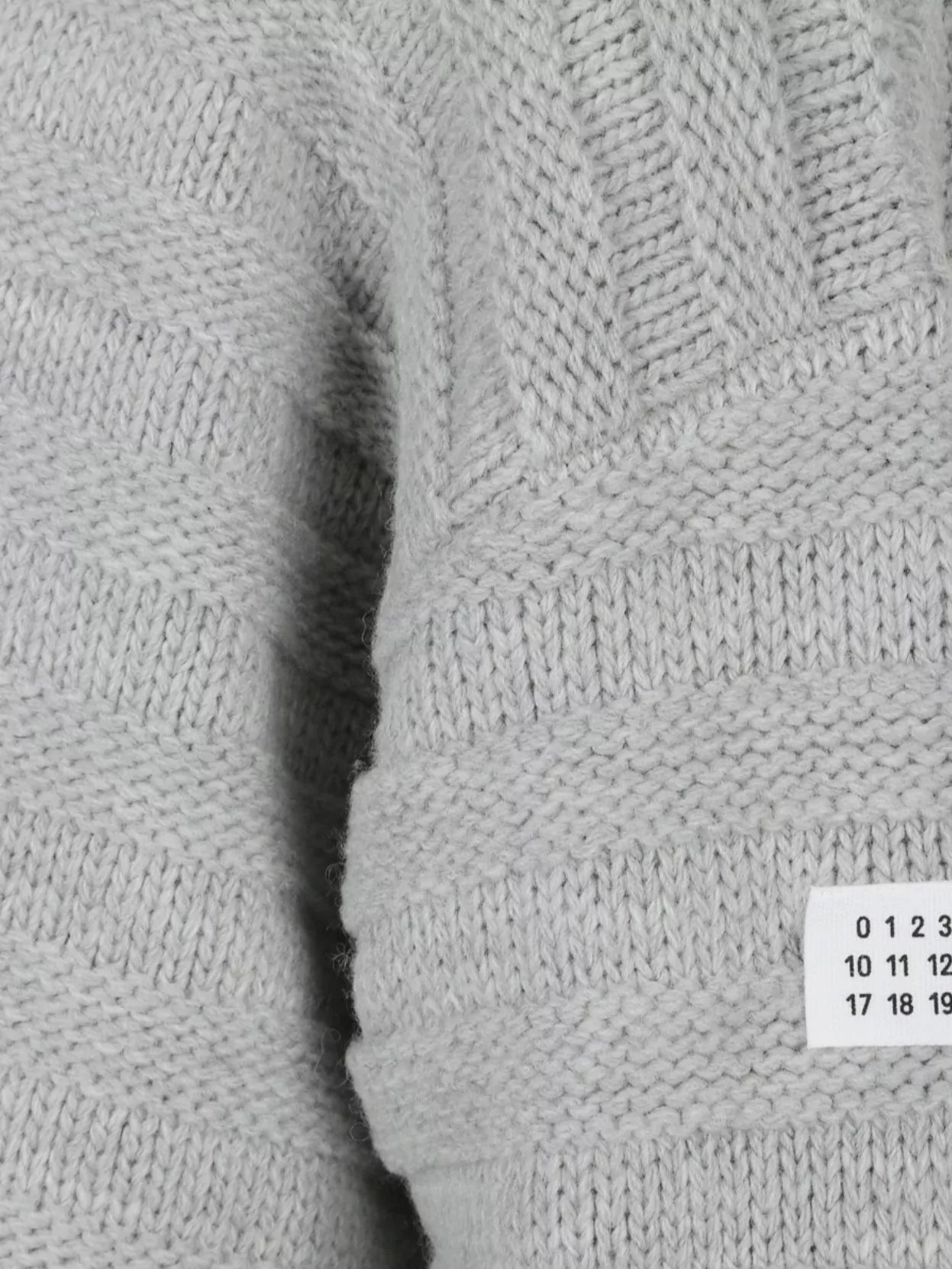 Mm6 Maison Margiela Logo V-Neck Distressed Hem Sweater