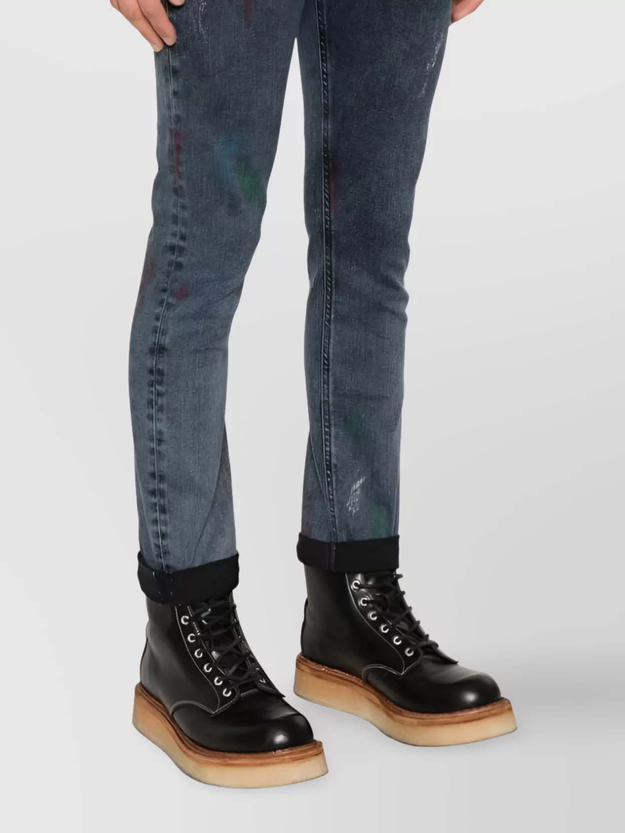 Dondup Stretch Denim Trousers George Jeans In Gray