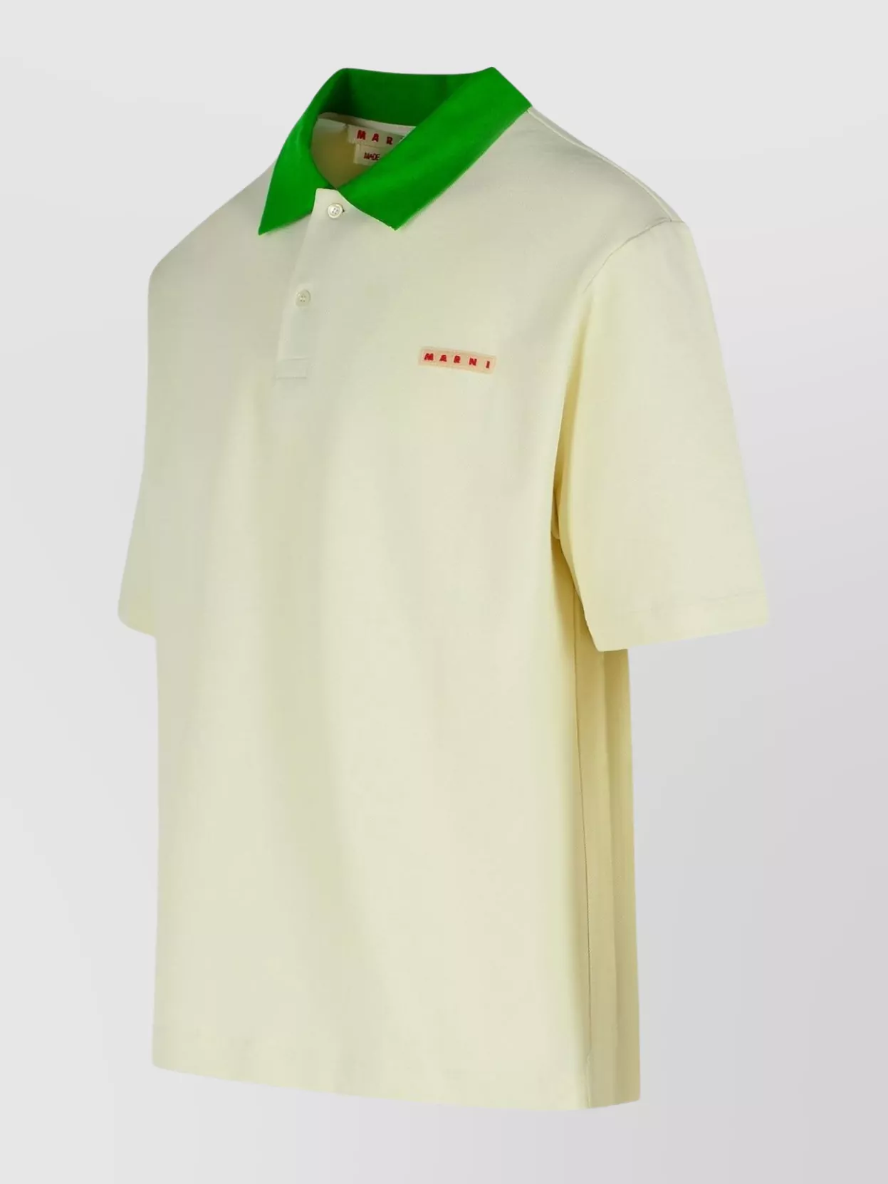 Marni Cotton Blend Polo Shirt With Contrasting Collar