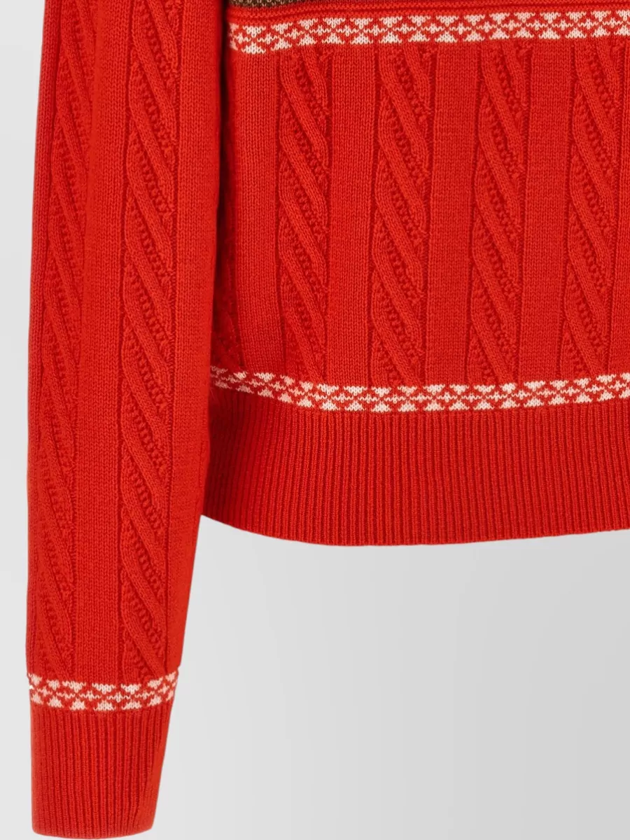 Guest In Residence Cable-Knit Wool Cashmere Polo Sweater