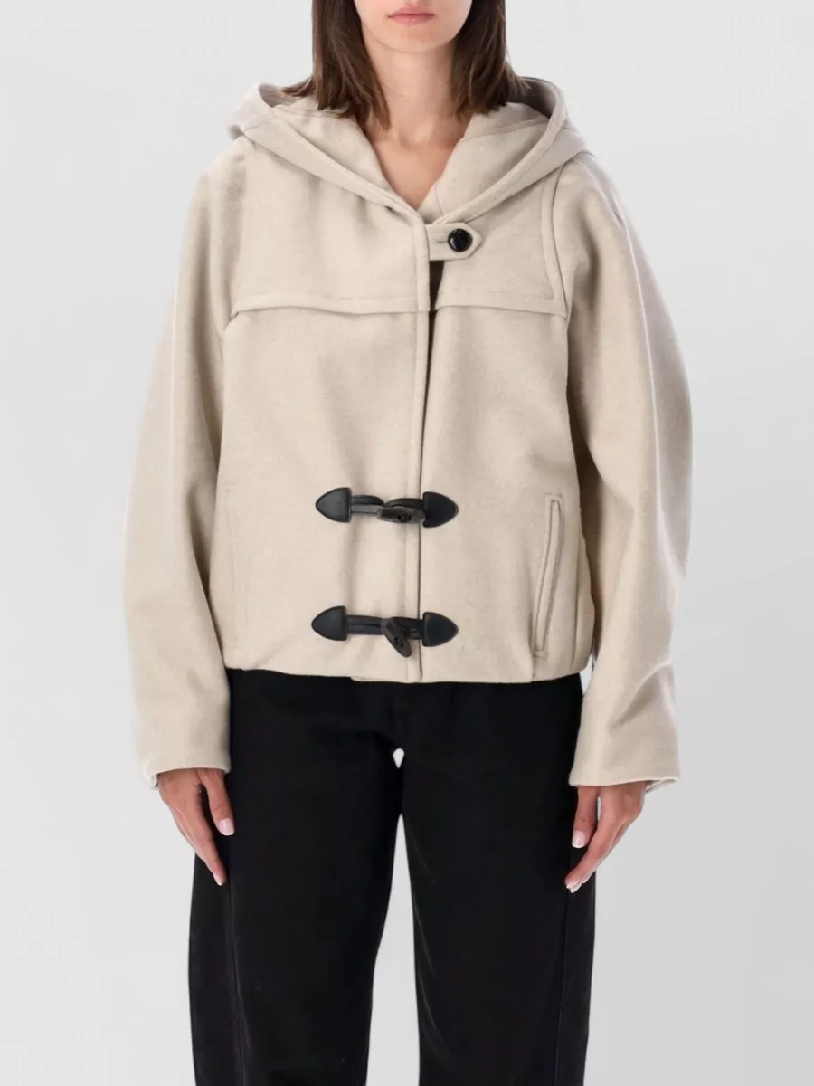 Isabel Marant cashmere wool hooded single breasted coat