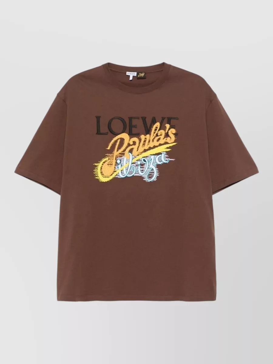 Loewe Paula's Ibiza Cotton Logo-Embroidered Short-Sleeve T-Shirt