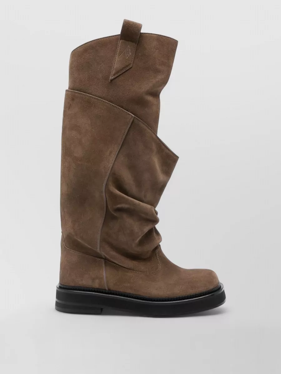 The Attico Suede Leather Knee-High Pull-On Boots