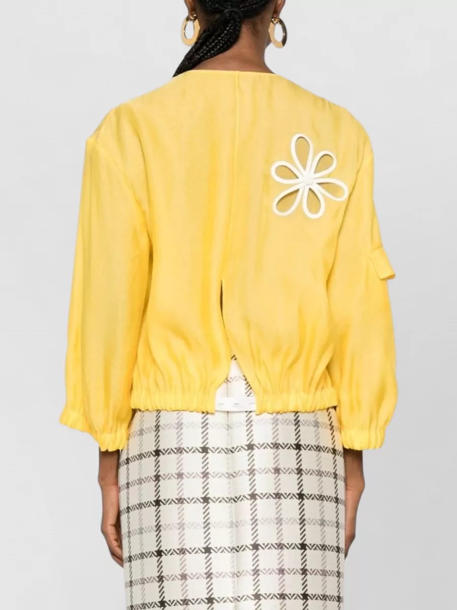 Fendi Silk Floral-Embroidered Blouson Jacket