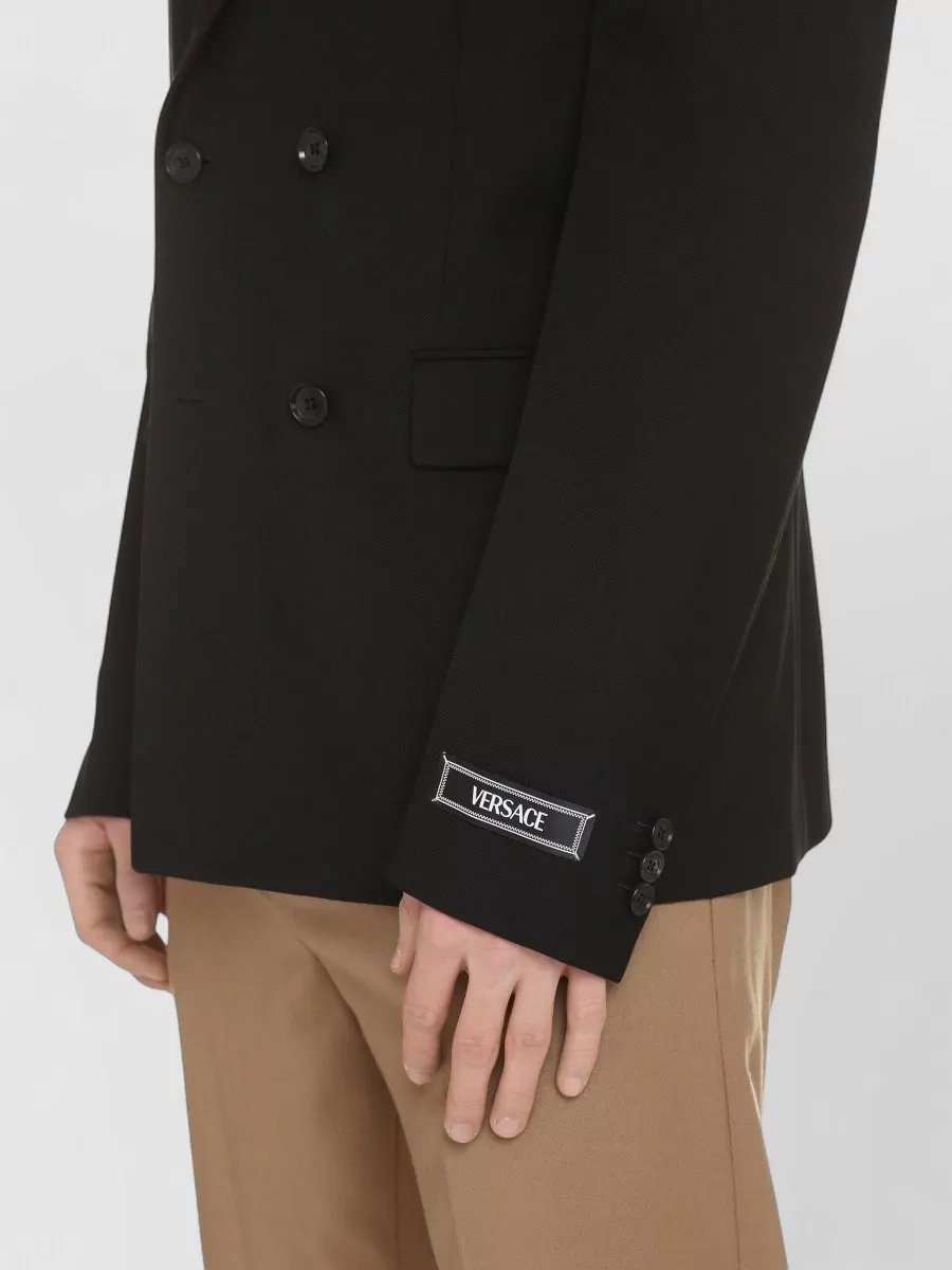 Versace Virgin Wool Double-Breasted Blazer