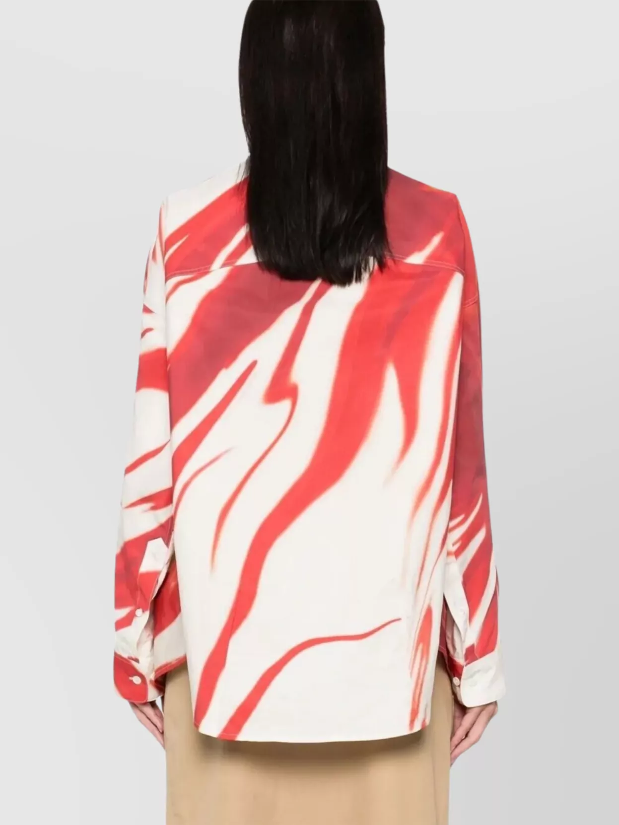 Dries Van Noten Casio Bold Print Collared Neck Shirt