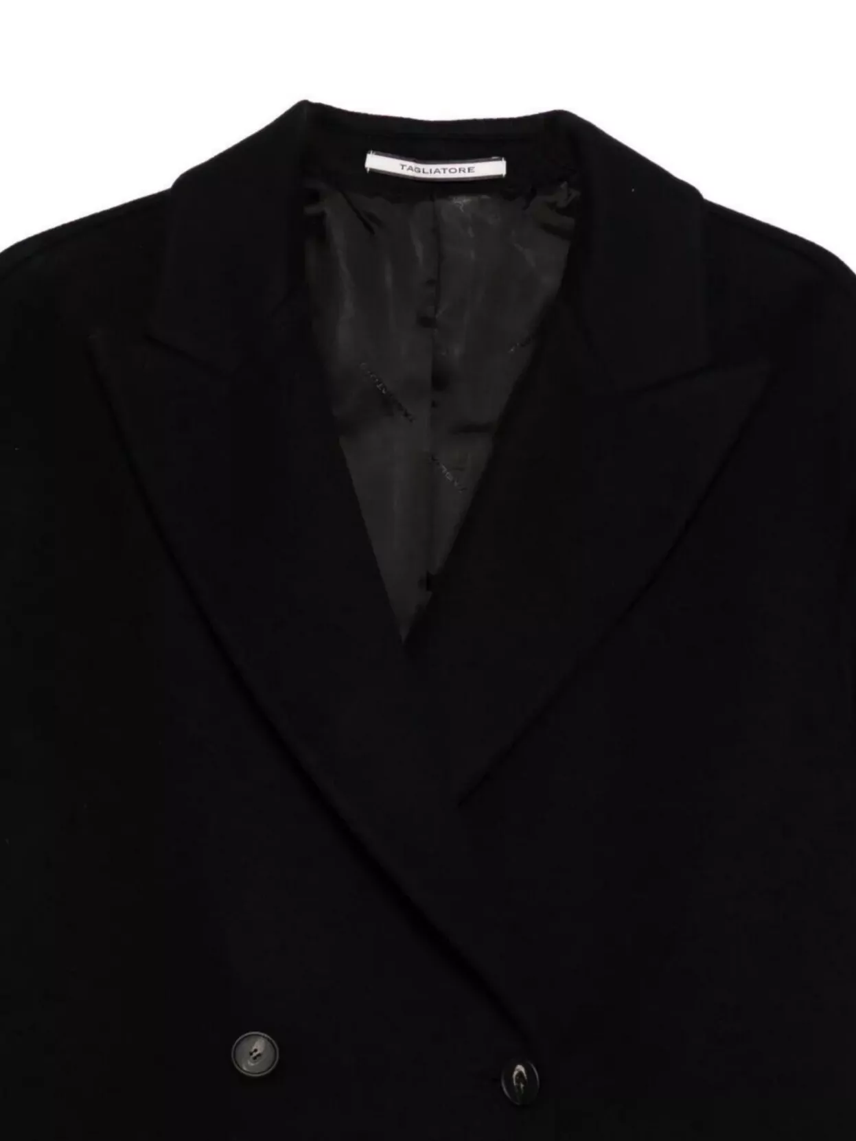 Tagliatore Double-Breasted Wool Coat Long Sleeves