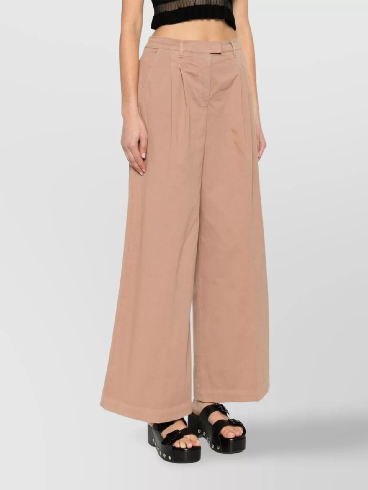 Pinko Wide-Leg Trousers Pleated Front