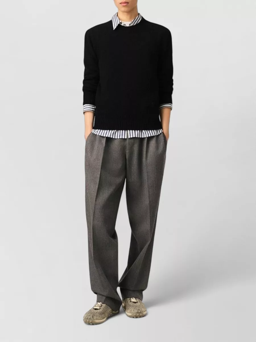 Ami Paris cashmere regular-fit crewneck sweater