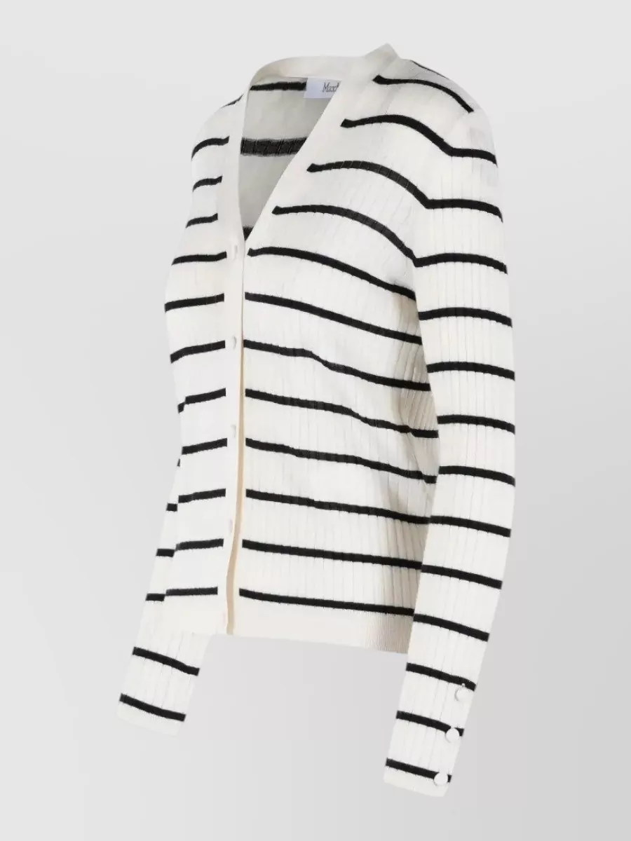Max Mara Cashmere Silk Slim-Fit V-Neck Cardigan