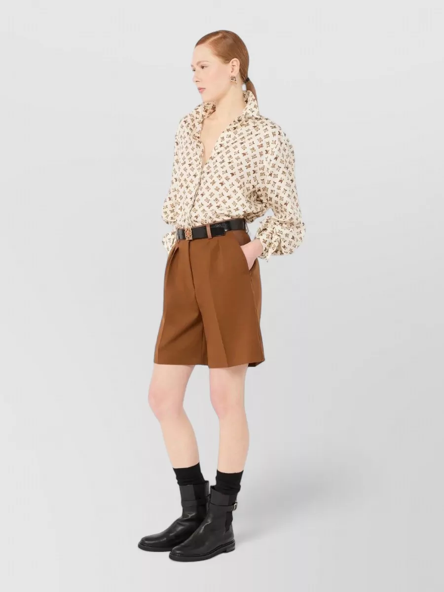 Max Mara Silk Printed Oversized Shirt