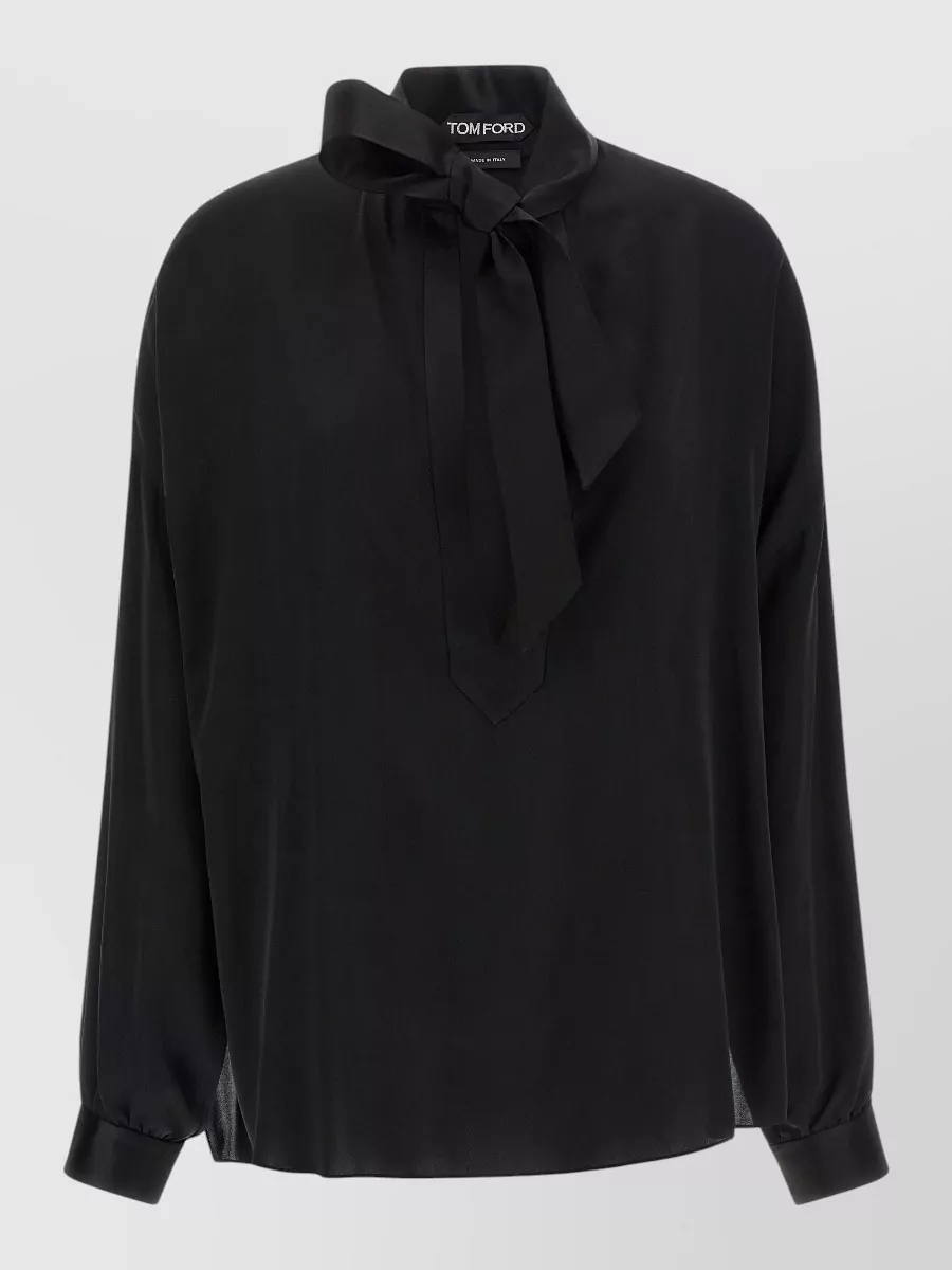 Tom Ford Bow Tie Neck Blouse Long Sleeves