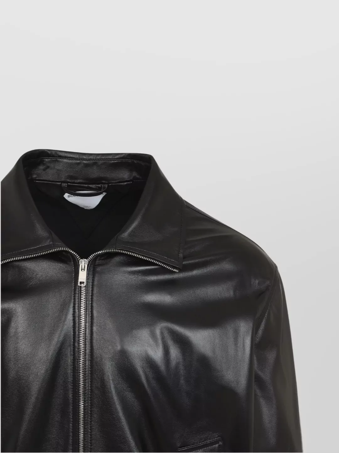 Bottega Veneta Nappa Leather Blouson Ribbed Accents