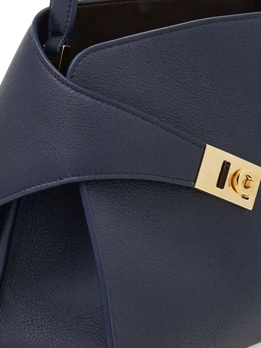 Ferragamo Hug Leather Shoulder Bag Gancini Detail