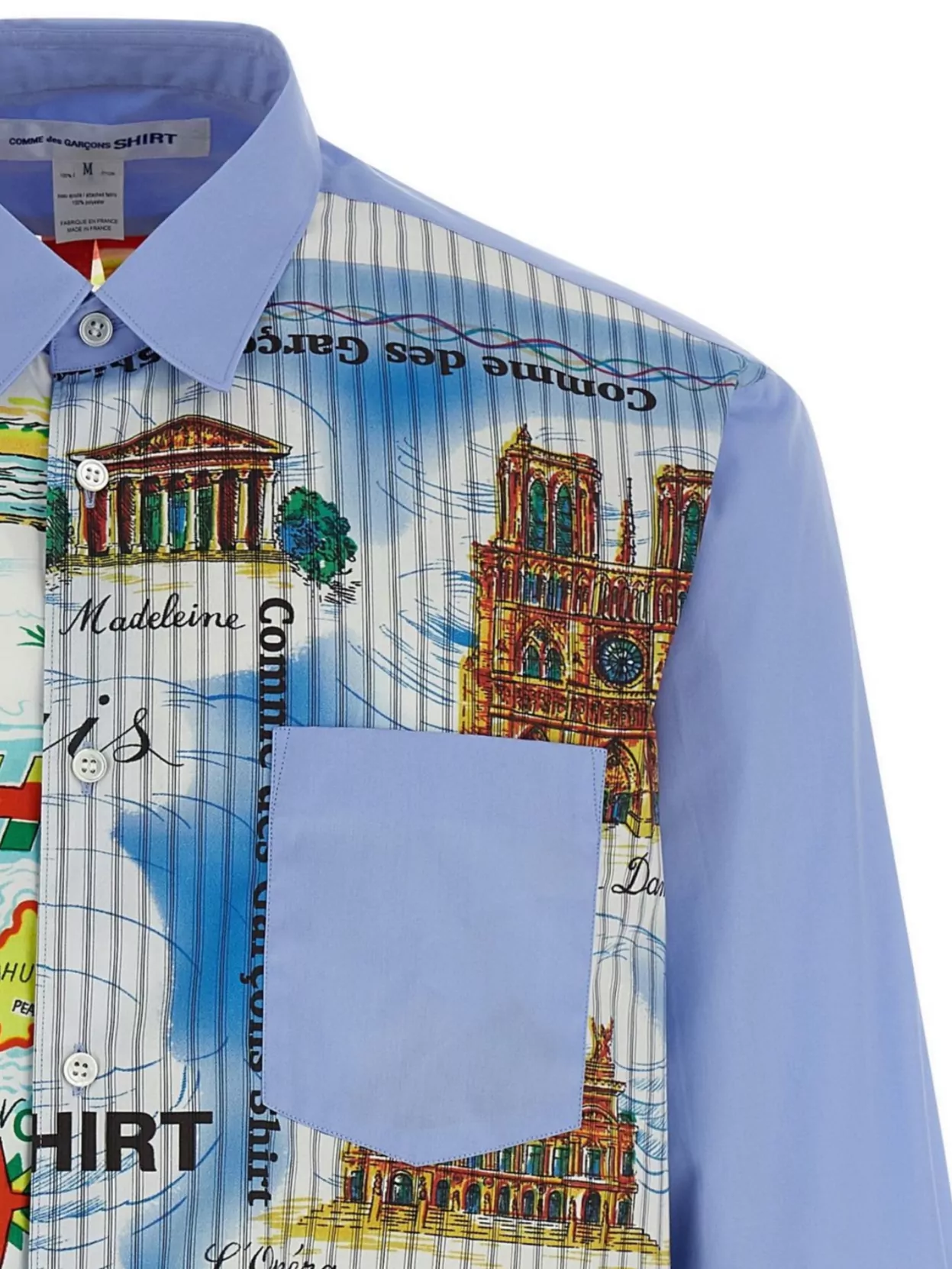 Comme Des Garçons Graphic Print Long Sleeve Button-Down Shirt