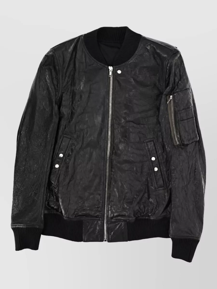 Rick Owens lamb leather bomber jacket