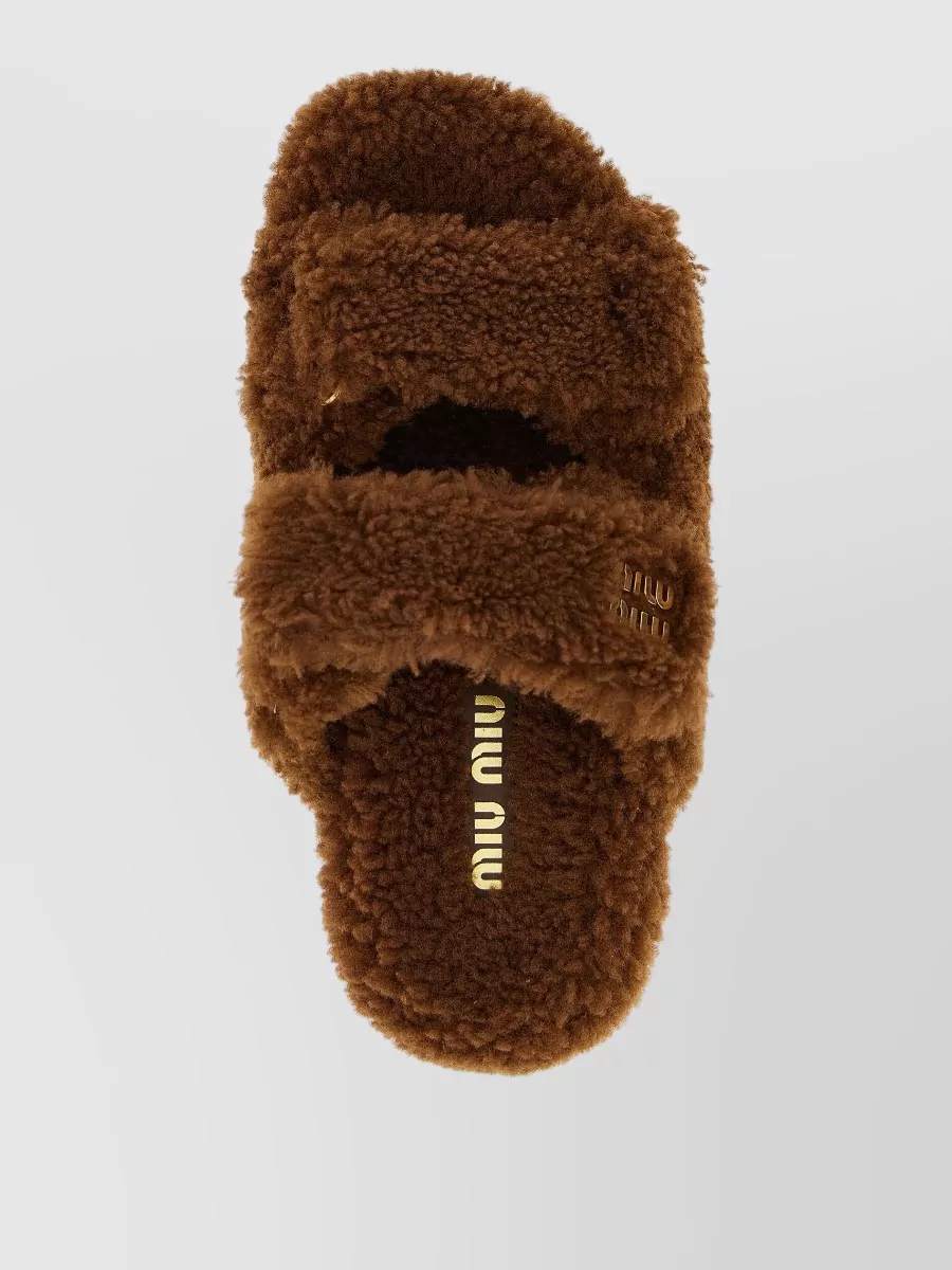 Miu Miu Shearling Slides