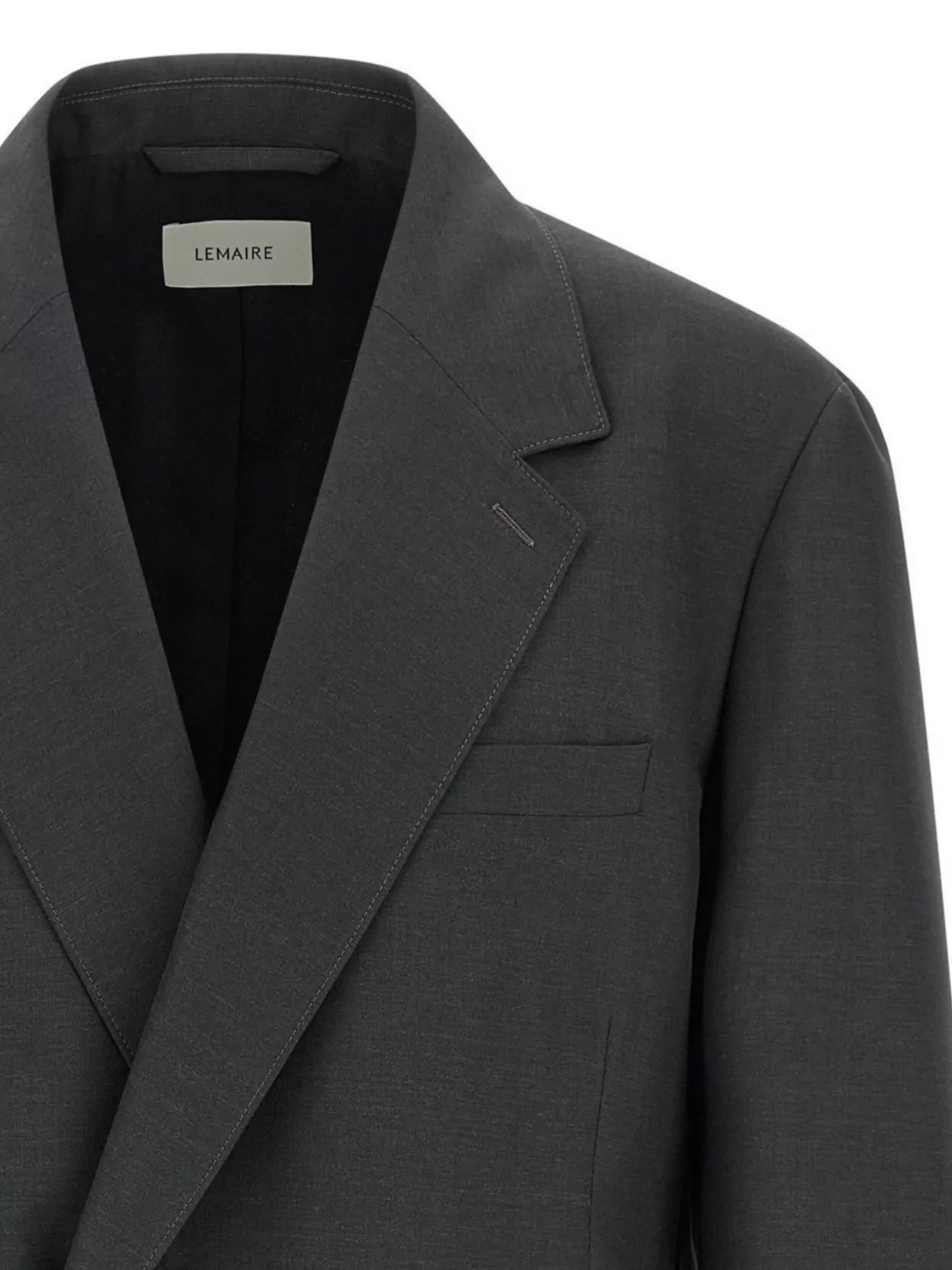 Lemaire Tailored Double Breasted Blazer In Black