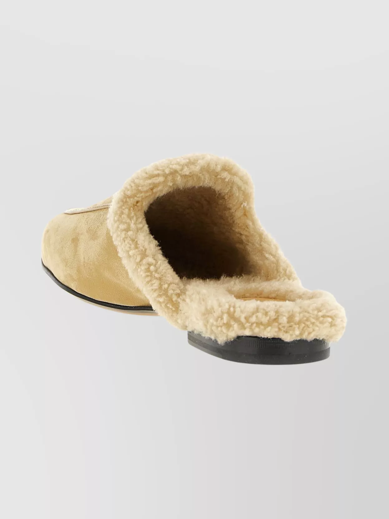 Gucci Round Toe Flat Sole Metal Hardware Slippers In Brown