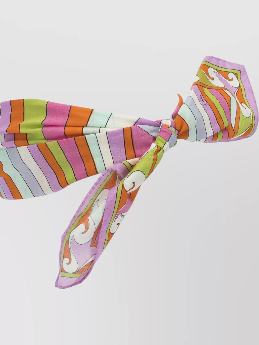 Pucci Iride Knot Detail Rectangular Headband In Multi