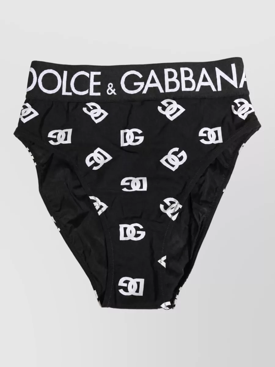 Dolce&Gabbana logo waistband midi bikini briefs