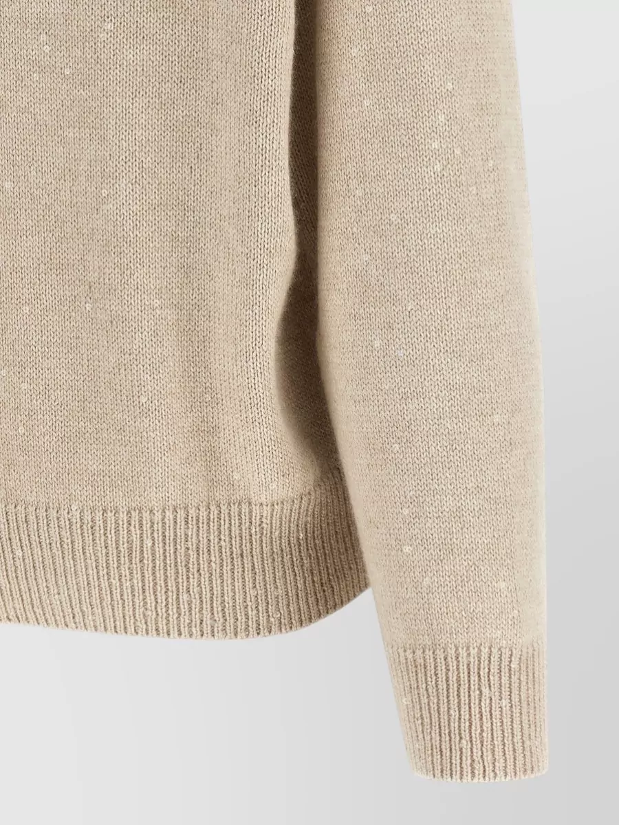 Brunello Cucinelli Cashmere Silk V-Neck Long-Sleeve Sweater