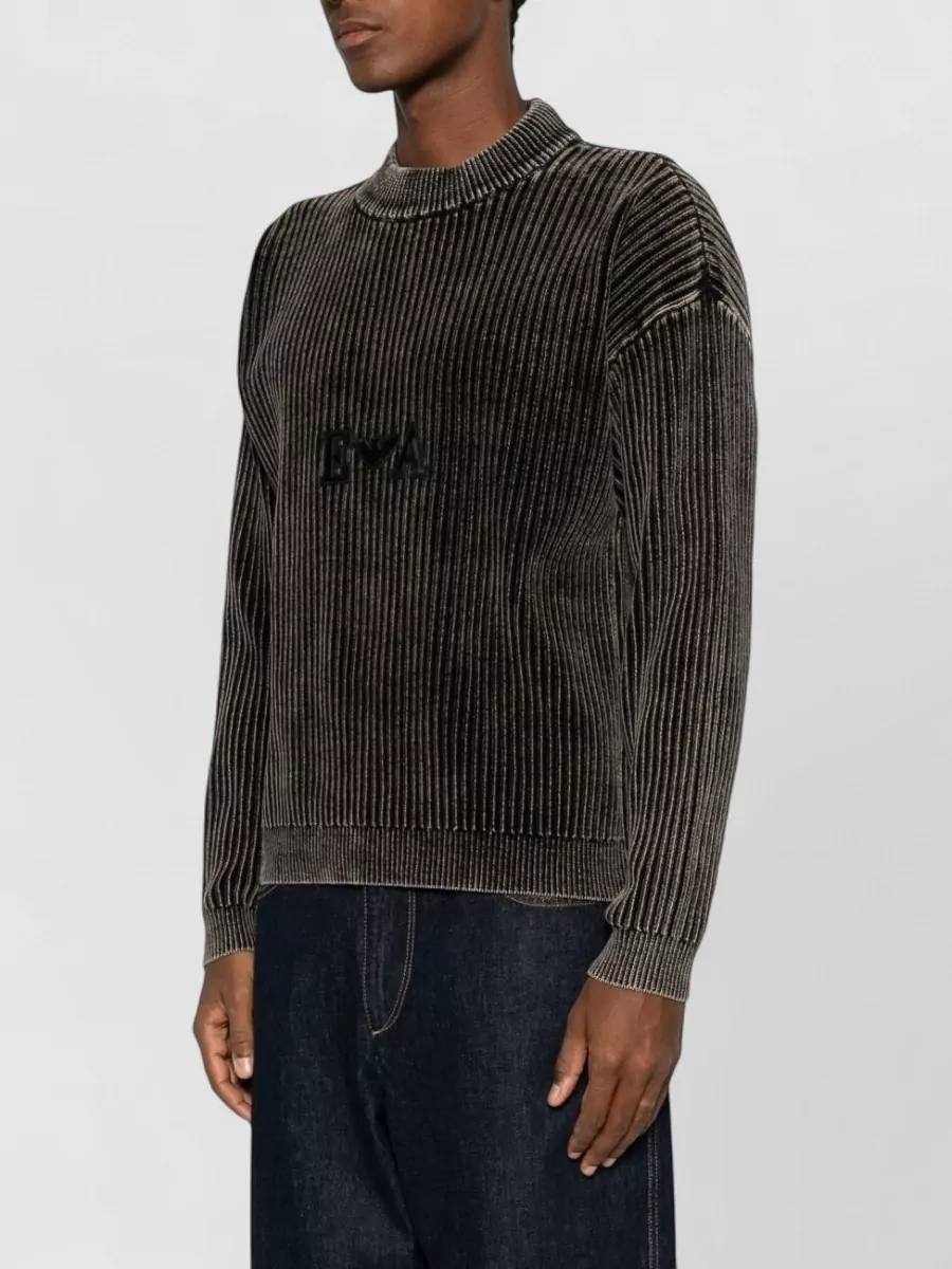 Emporio Armani Ribbed Crewneck Sweater