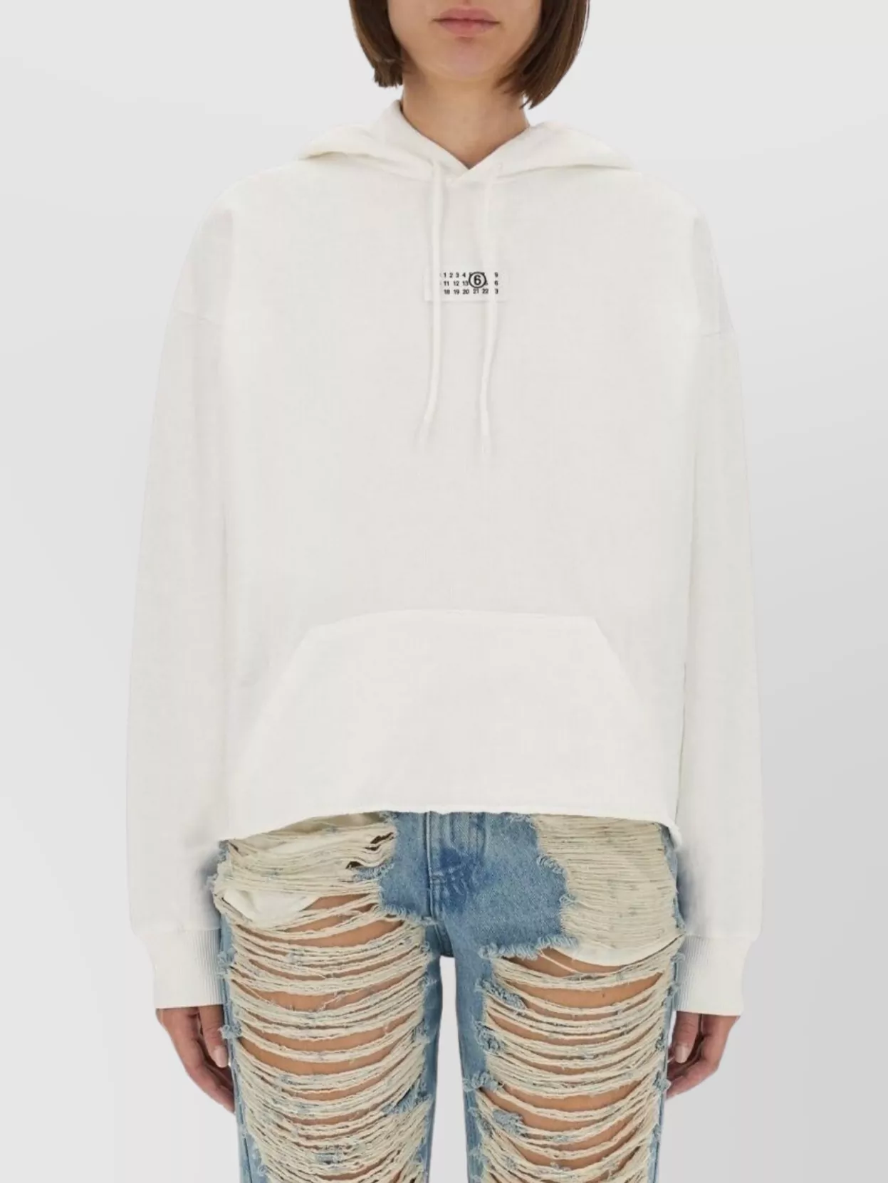 Mm6 Maison Margiela Knitwear Hooded Kangaroo Pocket Ribbed Cuffs
