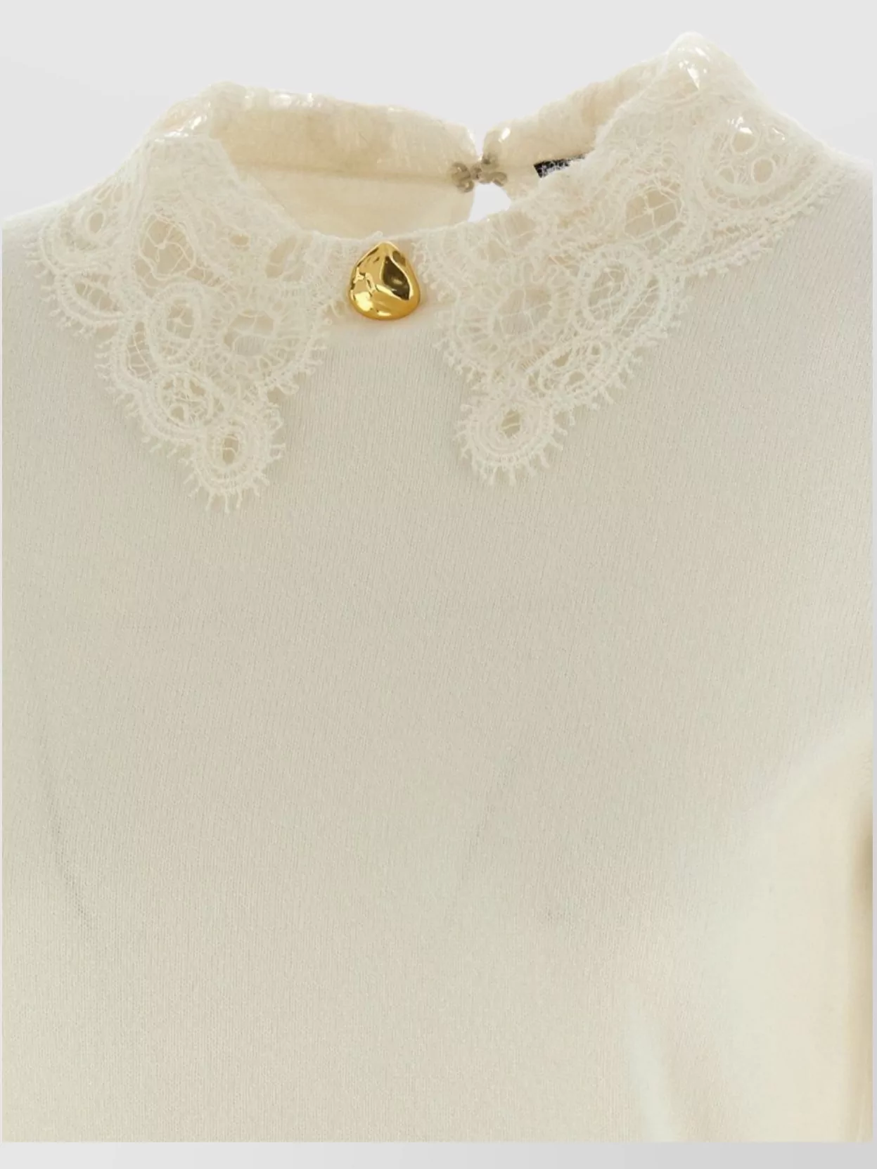 Fabiana Filippi Knitwear Sweater Lace Collar