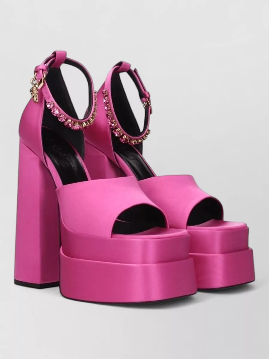 Versace Satin Platform Sandals