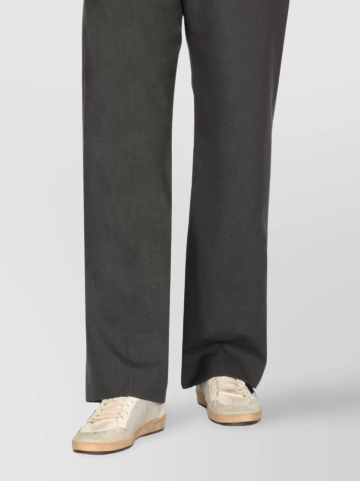 Golden Goose Low Top Sneakers Contrasting Heel In Gray