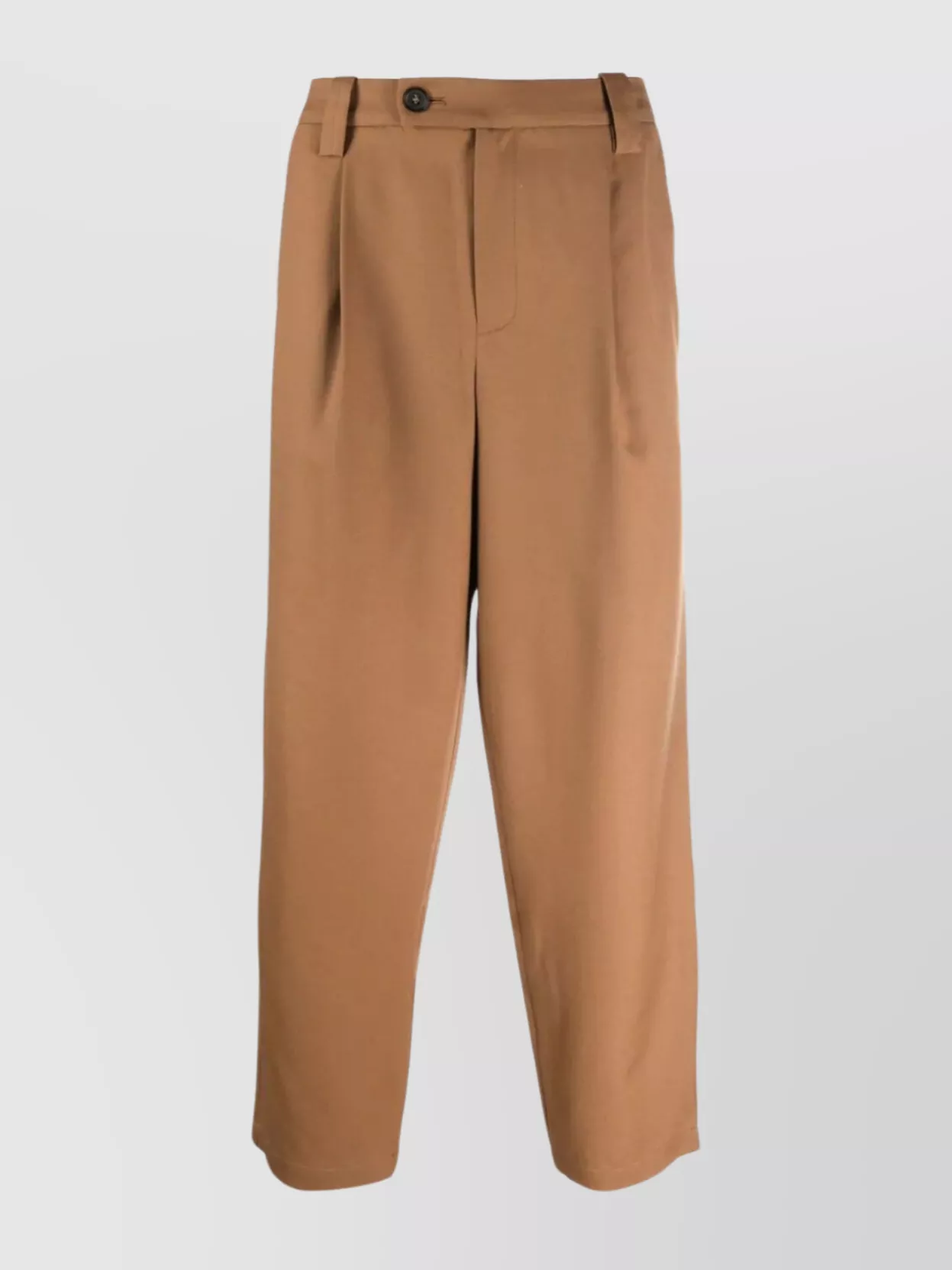 Shop Apc Front Pleated Cropped Trousers In Brown